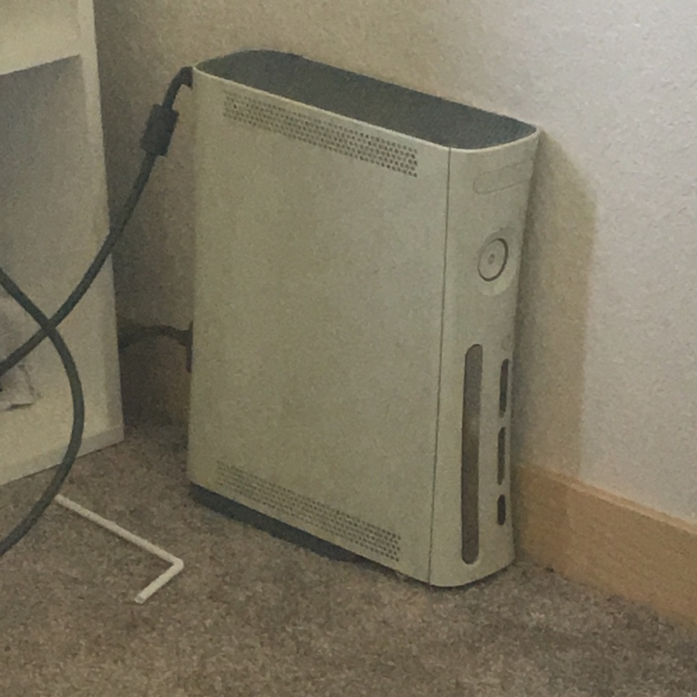 white Xbox with black Controller fully working